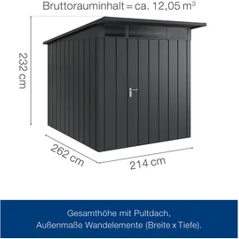hörmann stauraumsysteme Juno 2,14 x 2,62 m Anthrazitgrau