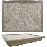 The Leonardo Collection William Morris Knietablett mit Artischocken-Motiv, Elegantes Knietablett für Essen, Lesen und Arbeiten, rutschfestes Serviertablett für Lebensmittel, Snacks und Getränke