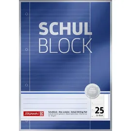 Brunnen 1052625 Block Premium A4 liniert, mit Rand, Lin. 25