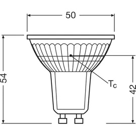 Osram LED-Reflektorlampe PAR16 2176352 4,7 W GU10 warmweiß