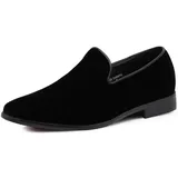 Enzo Romeo SKO03 Herren-Smoking-Smoking-Slipper, Samt, Anzugschuhe, Schwarz, 47 EU - 47 EU