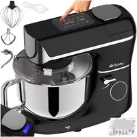 ruhhy Küchenmaschine mit beheizbarer Rührschüssel 5,5L – RUHHY Teigmaschine mit integrierter Waage, Timer & Display – 11 Stufen, leise & leistungsstark – für Brot, Pizza & Kuchen