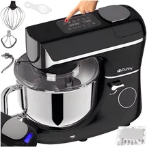 ruhhy Küchenmaschine mit beheizbarer Rührschüssel 5,5L – RUHHY Teigmaschine mit integrierter Waage, Timer & Display – 11 Stufen, leise & leistungsstark – für Brot, Pizza & Kuchen