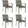 vidaXL Polyrattan Gartenstühle 59 x 53 x 88 cm grau 4 St. inkl. Kissen 319884