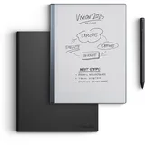 reMarkable 2, Marker Plus und Book Folio Schutzhülle schwarzes Leder Grafiktablet, Schwarz