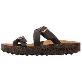 Asportuguesas Capri P018331 Damen Pantoletten, Pantoletten Kunstleder - Schwarz - 39