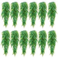 Vevor 12 Stk. Künstliche Farne Hängend, Künstliche Pflanzen mit 79cm Aufhängelänge aus Kunst- & Seidenstoff, UV-beständige Artifizielle Boston Farne für Haus Garten Büro Dekoration, ohne Blumentopf