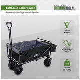 TRUTZHOLM Bollerwagen Bollerwagen faltbar Breitreifen Schwarz, innen grau Falt-Bollerwagen schwarz