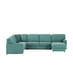smart Wohnlandschaft  Valencia ¦ blau ¦ Maße (cm): B: 341 H: 90 T: 173.0