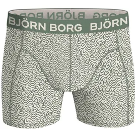 Björn Borg Boxershort Cotton Stretch 3er Pack Grün / Weiß XXL