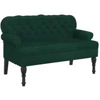 vidaXL Sitzbank Dunkelgrün 119,5 x 64,5 x 75 cm Samt
