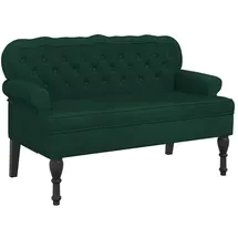 vidaXL Sitzbank Dunkelgrün 119,5 x 64,5 x 75 cm Samt