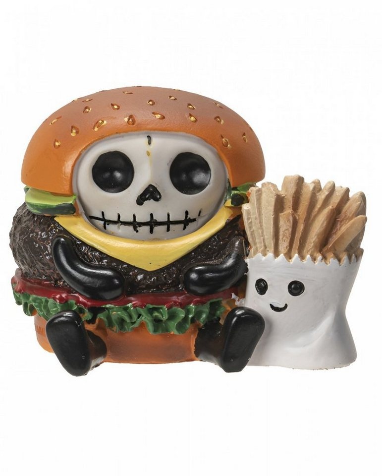 Horror-Shop Dekofigur Kleine Furrybones Figur Burger - die Geschenkidee braun|gelb|grün