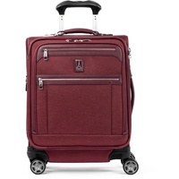 Travelpro Platinum Elite Softside erweiterbares Handgepäck, Spinner-Koffer mit 8 Rädern, USB-Anschluss, Herren und Damen, International, Bordeauxrot, Handgepäck 49 cm