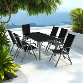 Tectake Aluminium Set 7-tlg. dunkelgrau