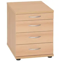 MÖBELPARTNER Standcontainer »Smileline V« mit klassischen Schubladen braun, 42x52x50