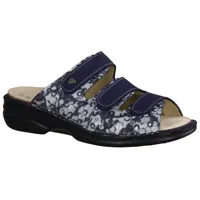 Finn Comfort FinnComfort Cisano Indigo/Marine (Blau) - Pantolette - Passformübersicht Marken Finnstretch, Blau, leder esandra/nabuk/stretchcamo) für Damen, blau, Größe 39 EU