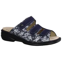 Finn Comfort FinnComfort Cisano Indigo/Marine (Blau) - Pantolette - Passformübersicht Marken Finnstretch, Blau, leder esandra/nabuk/stretchcamo) für Damen, blau, Größe 39 EU