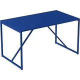 Oviala Rechteckiger Esstisch für 4 Personen aus dunkelblauem Stahl