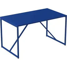 Oviala Rechteckiger Esstisch für 4 Personen aus dunkelblauem Stahl