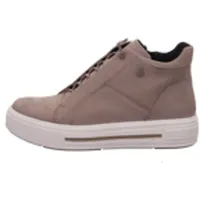 CAPRICE Damen Sneaker hoch aus Leder mit Reißverschluss, Braun (Mud Nubuc), 39 EU