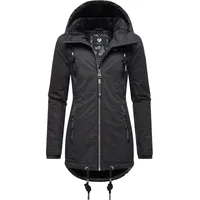 Ragwear Damen, warme Winterjacke kurz wasserdicht mit Kapuze Zuzka Winter Black22 Gr. L - L