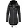 Ragwear Damen, warme Winterjacke kurz wasserdicht mit Kapuze Zuzka Winter Black22 Gr. L - L