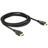 DeLock HDMI-Kabel HDMI A Stecker HDMI A Stecker 2 m Schwarz