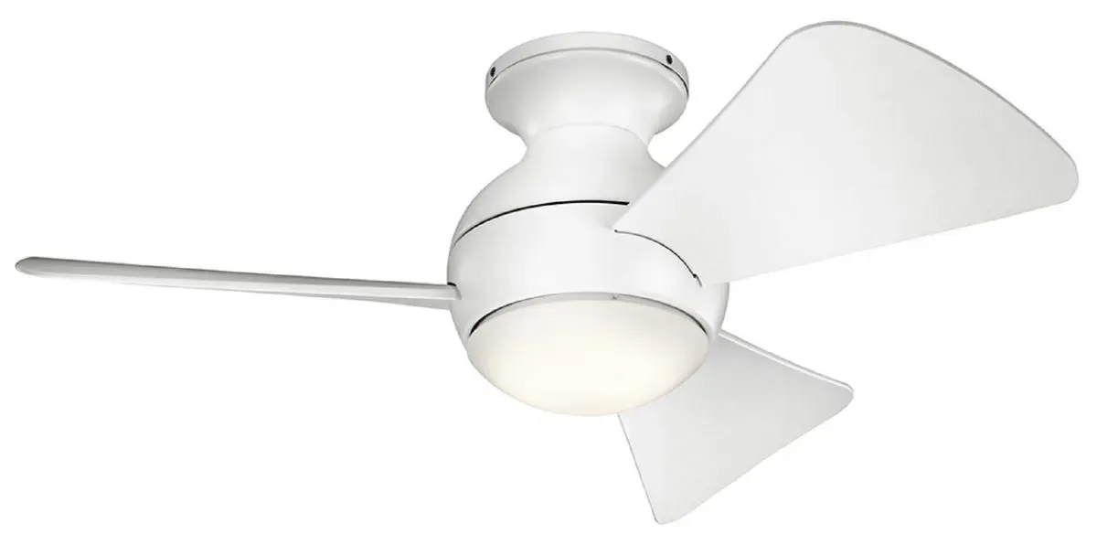 Casa Padrino Luxus Deckenventilator Matt Weiß 86 x H. 28 cm - Moderner dimmbarer Ventilator mit LED Beleuchtung und Fernbedienung - Luxus Kollektion
