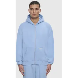 dropsize Super Heavy Blank Zip Hoodie Herren Blau L