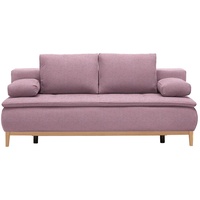 Carryhome Boxspringsofa, Rosa, Textil, Buche, massiv, 2-Sitzer, Füllung: Schaumstoff, 202x78x93 cm, Stoffauswahl, Schlafen auf Sitzhöhe, Wohnzimmer, Sofas & Couches, Schlafsofas, Boxspringsofas