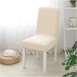 Set Mit 4 Stretch-stuhlhussen Für Bankette, Küchen Und Restaurants – Beige