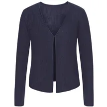 VIVANCE Strickjacke mit Haken-Verschluss Blau 40/42
