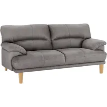 TRENDMANUFAKTUR 3-Sitzer TRENDMANUFAKTUR "Cecilia, Sofa in italienischem Design", silber, B:200cm H:87cm T:90cm, Sofas, mit tollem Sitzkomfort, extrabequeme Armlehnen, Holzfüße