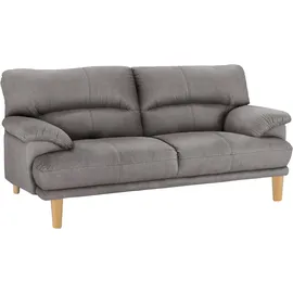 TRENDMANUFAKTUR 3-Sitzer TRENDMANUFAKTUR "Cecilia, Sofa in italienischem Design", silber, B:200cm H:87cm T:90cm, Sofas, mit tollem Sitzkomfort, extrabequeme Armlehnen, Holzfüße