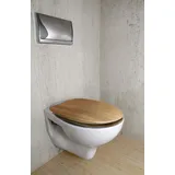 CASARIA WC Sitz Duroplast Absenkautomatik Schnellbefestigung Bad Toilettendeckel Klobrille antibakteriell Bambus