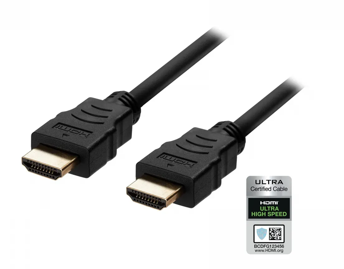 Deltaco Ultra High Speed HDMI kabel 2.1 - Schwarz - 0.5m