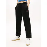 Tommy Hilfiger Tommy Jeans Sweathose TJW BADGE SWEATPANT Relaxed Fit mit Elastikbund am Bein schwarz XL (42)