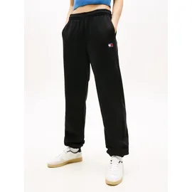 Tommy Hilfiger Tommy Jeans Sweathose TJW BADGE SWEATPANT Relaxed Fit mit Elastikbund am Bein schwarz XL (42)