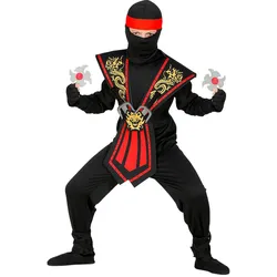 Rotes Ninja Kostüm Hachiko für Kinder - 140