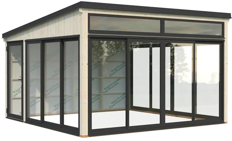 Palmako Glashaus Saga 16,6 m2 Slide Plus naturbelassen