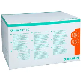 B. Braun Omnican Insulinspr.0,5 ml U100 mit Kan.0,30x8 mm ei.