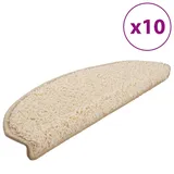 vidaXL Stufenmatten 10 Stk. 65x25 cm Creme
