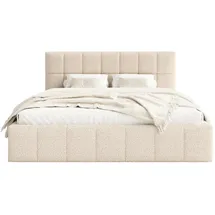 FEDVE Polsterbett, Creme, Textil, 140x200 cm, Schlafzimmer, Betten, Polsterbetten