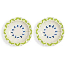 &klevering - Folk Schale Ø 22,5 cm, blau (2er-Set