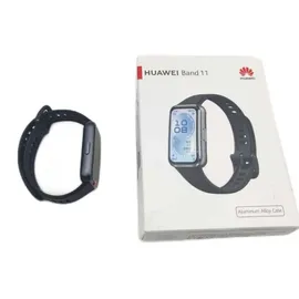 Huawei Band 11 Schwarz 28,2 mm Aluminiumgehäuse Fluorelastomerarmband Schwarz