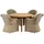 Brafab Lilja Gartentisch Ø 120 x 73 cm Beige