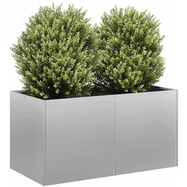 vidaXL Pflanzkübel 120 x 80 x 80 cm Silber