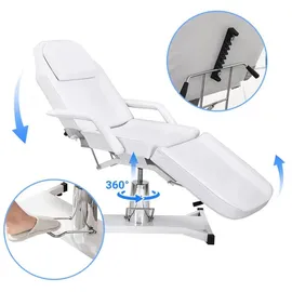 Barberpub Kosmetikliege Therapieliege Massageliege Tattooliege Kosmetikstuhl Schönheitsausrüstung 0015W Weiß