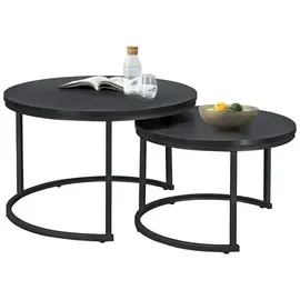 [en.casa] Christchurch Schwarz Metall 74 x 74 x 47 cm